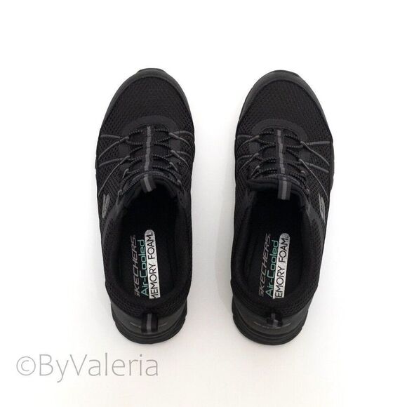 Skechers Gratis Sport Memory Foam Air-cooled black women's sneaker shoes, 6.5 - Picture 6 of 9